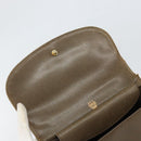 GUCCI Hand Bag Leather Brown Gold Auth ep13233-11