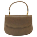 GUCCI Hand Bag Leather Brown Gold Auth ep13233-13