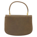 GUCCI Hand Bag Leather Brown Gold Auth ep13233-2