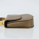 GUCCI Hand Bag Leather Brown Gold Auth ep13233-4