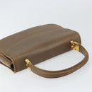 GUCCI Hand Bag Leather Brown Gold Auth ep13233-6