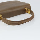 GUCCI Hand Bag Leather Brown Gold Auth ep13233-7
