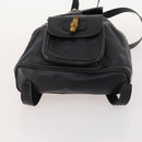GUCCI Bamboo Backpack Leather Black Gold 003 1705 0030 Auth ep13234-5
