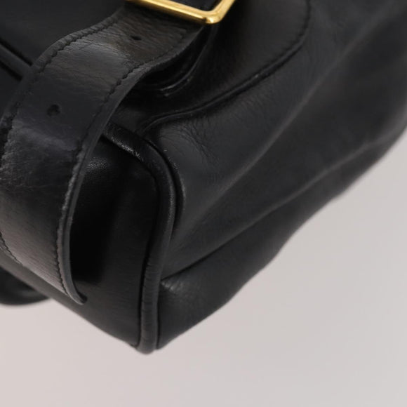 GUCCI Bamboo Backpack Leather Black Gold 003 1705 0030 Auth ep13234