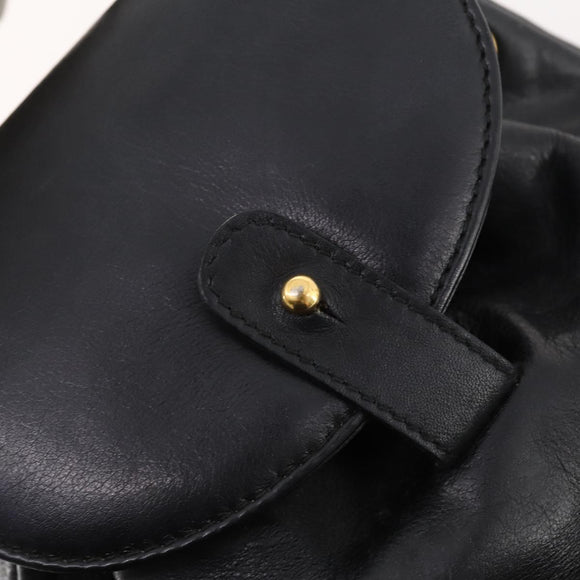 GUCCI Bamboo Backpack Leather Black Gold 003 1705 0030 Auth ep13234