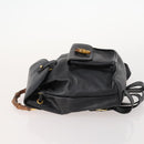 GUCCI Bamboo Backpack Leather Black Gold 003 1705 0030 Auth ep13234-4