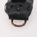 GUCCI Bamboo Backpack Leather Black Gold 003 1705 0030 Auth ep13234-6