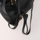 GUCCI Bamboo Backpack Leather Black Gold 003 1705 0030 Auth ep13234-8