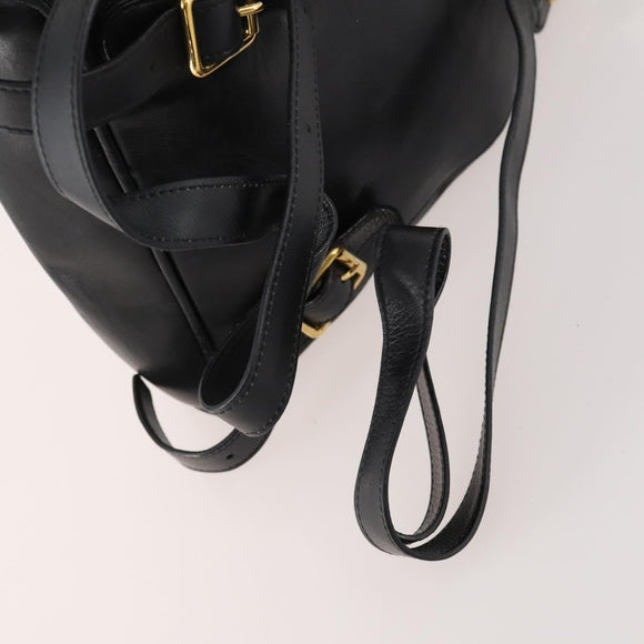 GUCCI Bamboo Backpack Leather Black Gold 003 1705 0030 Auth ep13234