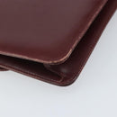 GUCCI Shoulder Bag Leather Bordeaux Gold Auth ep13238-17