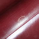 GUCCI Shoulder Bag Leather Bordeaux Gold Auth ep13238-19