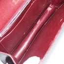 GUCCI Shoulder Bag Leather Bordeaux Gold Auth ep13238-8