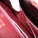 GUCCI Shoulder Bag Leather Bordeaux Gold Auth ep13238-23