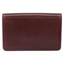 GUCCI Shoulder Bag Leather Bordeaux Gold Auth ep13238-2
