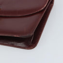 GUCCI Shoulder Bag Leather Bordeaux Gold Auth ep13238-14