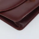 GUCCI Shoulder Bag Leather Bordeaux Gold Auth ep13238-15