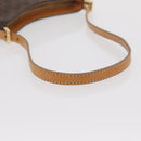 CELINE Macadam Canvas Hand Bag PVC Leather Brown Gold Auth ep13241-7