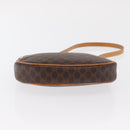 CELINE Macadam Canvas Hand Bag PVC Leather Brown Gold Auth ep13241-9