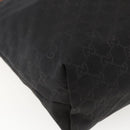 GUCCI GG Canvas Shoulder Bag Nylon Black Silver 308840 Auth ep13242-11