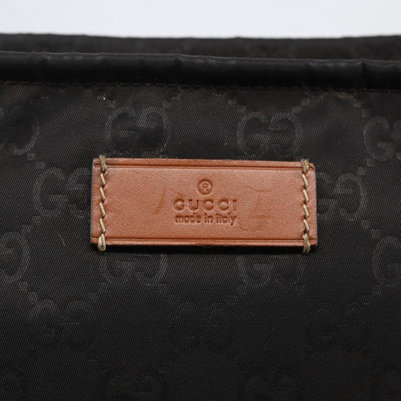 GUCCI GG Canvas Shoulder Bag Nylon Black Silver 308840 Auth ep13242