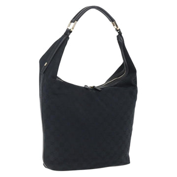 GUCCI GG Canvas Shoulder Bag Black Gold 001 42870 Auth ep13244