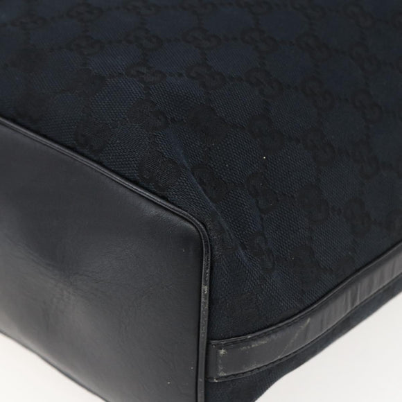 GUCCI GG Canvas Shoulder Bag Black Gold 001 42870 Auth ep13244