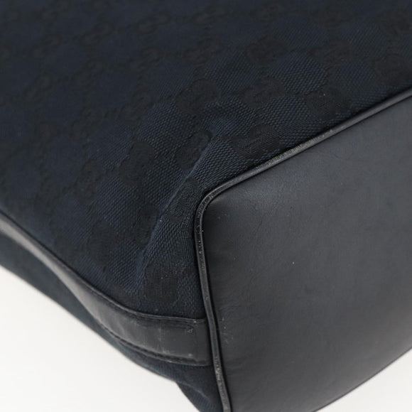 GUCCI GG Canvas Shoulder Bag Black Gold 001 42870 Auth ep13244