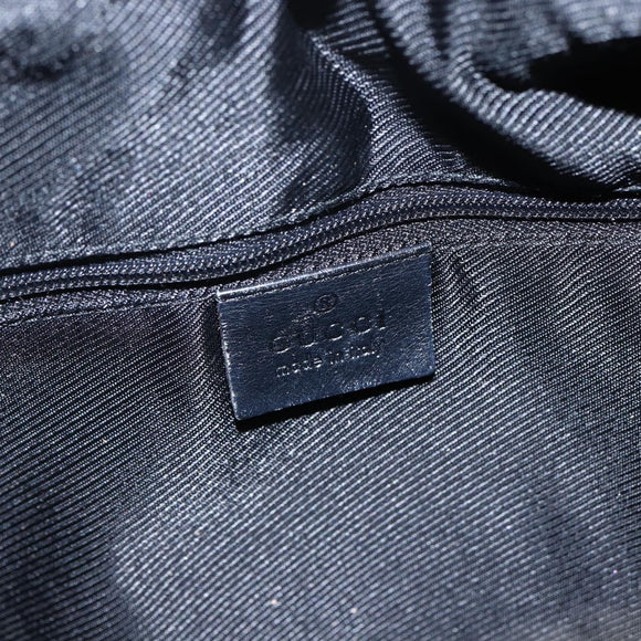 GUCCI GG Canvas Shoulder Bag Black Gold 001 42870 Auth ep13244