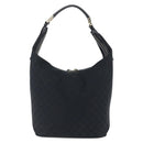 GUCCI GG Canvas Shoulder Bag Black Gold 001 42870 Auth ep13244-3