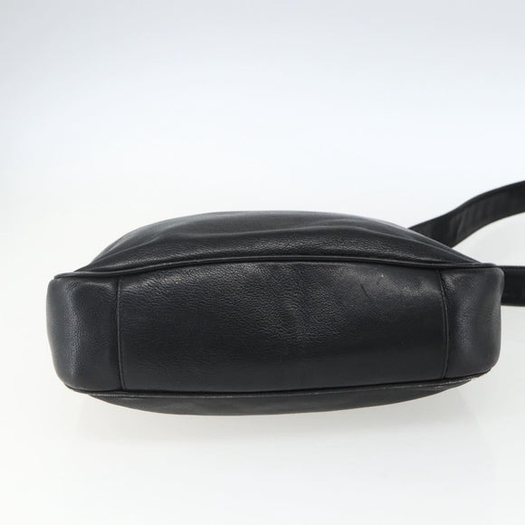 GUCCI Bamboo Hand Bag Leather 2way Black Gold 001 2123 1638 Auth ep13245