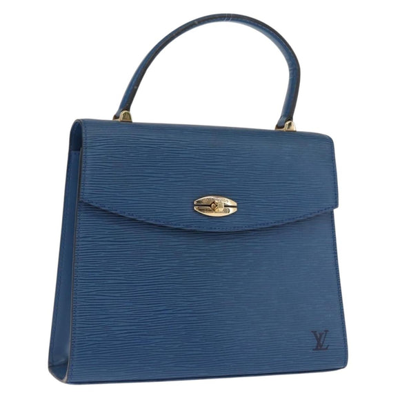 LOUIS VUITTON Epi Malesherbes Hand Bag Blue M52375 LV Auth ep13253