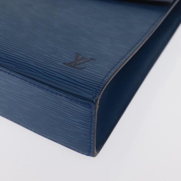 LOUIS VUITTON Epi Malesherbes Hand Bag Blue M52375 LV Auth ep13253