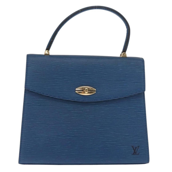 LOUIS VUITTON Epi Malesherbes Hand Bag Blue M52375 LV Auth ep13253