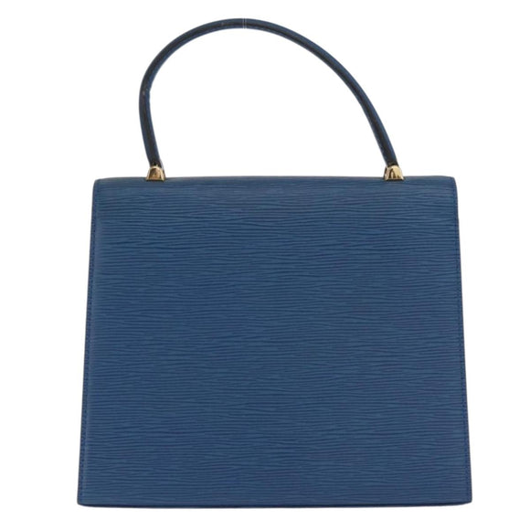 LOUIS VUITTON Epi Malesherbes Hand Bag Blue M52375 LV Auth ep13253