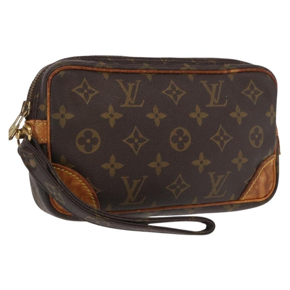 LOUIS VUITTON Monogram Marly Dragonne PM Clutch Bag M51827 LV Auth ep13256