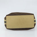 GUCCI GG Canvas Tote Bag Dark Brown Silver 31243 Auth ep13258-5