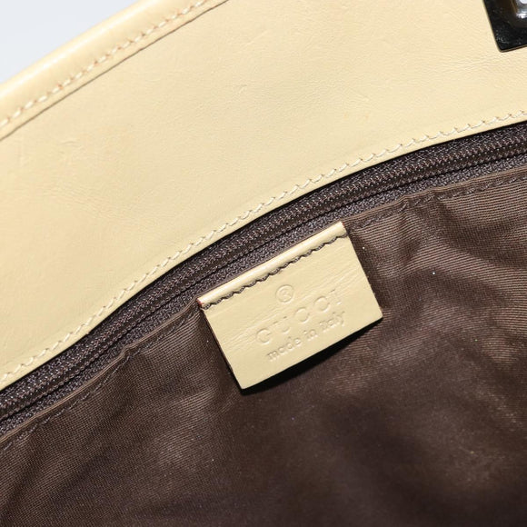 GUCCI GG Canvas Tote Bag Dark Brown Silver 31243 Auth ep13258