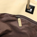 GUCCI GG Canvas Tote Bag Dark Brown Silver 31243 Auth ep13258-22