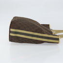 GUCCI GG Canvas Tote Bag Dark Brown Silver 31243 Auth ep13258-3