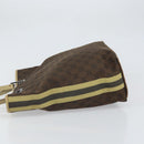 GUCCI GG Canvas Tote Bag Dark Brown Silver 31243 Auth ep13258-4