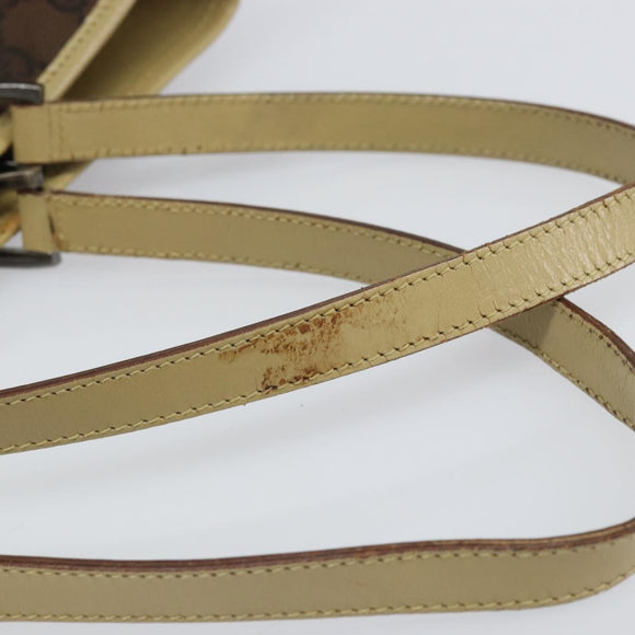 GUCCI GG Canvas Tote Bag Dark Brown Silver 31243 Auth ep13258