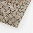 GUCCI GG Plus Supreme Web Sherry Line Tote Bag PVC Beige Gold Auth ep13260-10