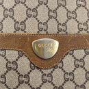GUCCI GG Plus Supreme Web Sherry Line Tote Bag PVC Beige Gold Auth ep13260-14