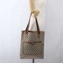 GUCCI GG Plus Supreme Web Sherry Line Tote Bag PVC Beige Gold Auth ep13260-20