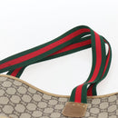 GUCCI GG Plus Supreme Web Sherry Line Tote Bag PVC Beige Gold Auth ep13260-8