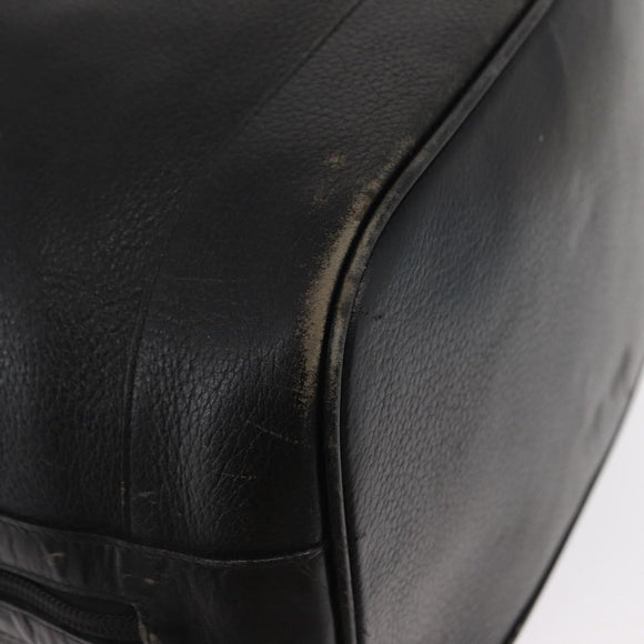 Burberrys Shoulder Bag Leather Black Gold Auth ep13262