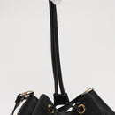 Burberrys Shoulder Bag Leather Black Gold Auth ep13262-11