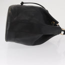 Burberrys Shoulder Bag Leather Black Gold Auth ep13262-3