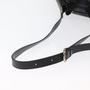 Burberrys Shoulder Bag Leather Black Gold Auth ep13262-8