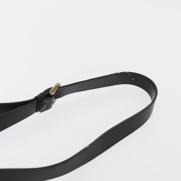 Burberrys Shoulder Bag Leather Black Gold Auth ep13262